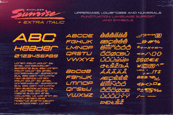 Endless Sunrise Font - Preview 5