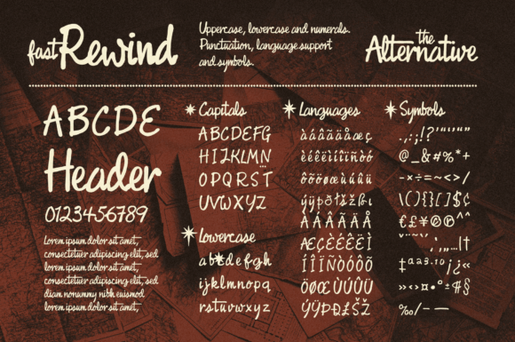 Fast Rewind Font - Preview 1