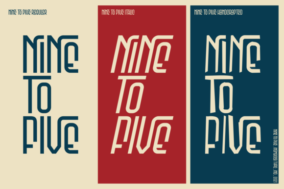 Nine to Five Font PNG with transparent background - Preview 1