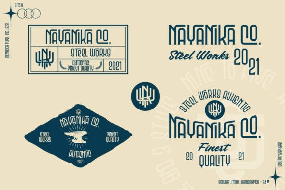 Nine to Five Font PNG with transparent background - Preview 5