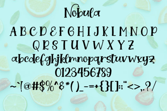 Nobula Font PNG with transparent background - Preview 1