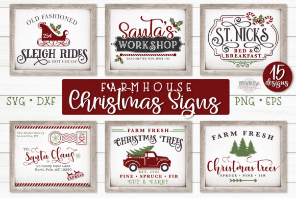 2114 Farmhouse Sign Svg Bundle Designs & Graphics