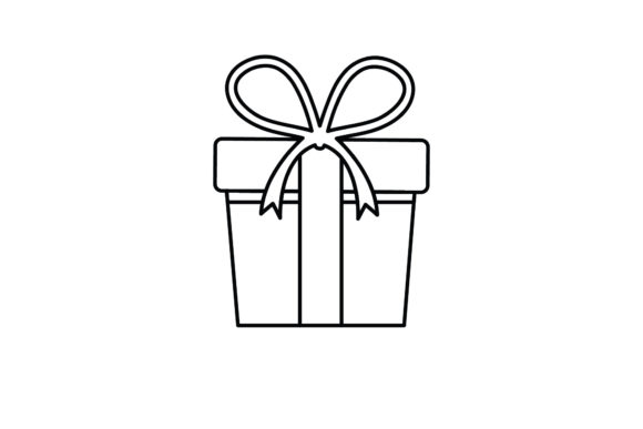 Christmas Outline Icon Gift