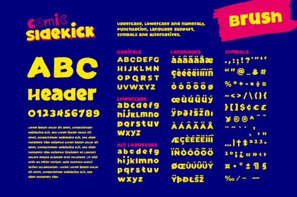 Comic Sidekick Font PNG with transparent background - Preview 3