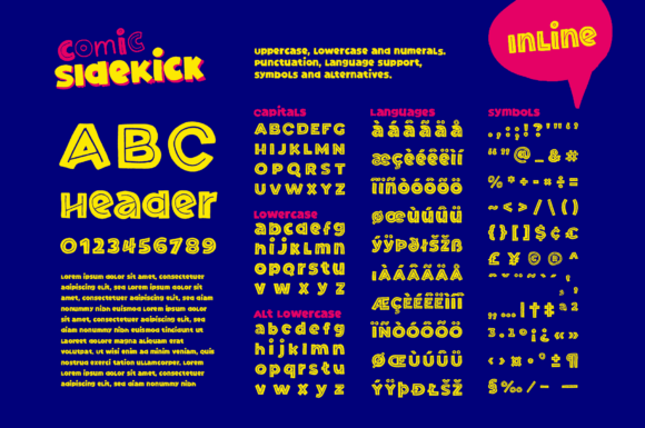 Comic Sidekick Font PNG with transparent background - Preview 4