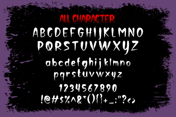 Creepy Face Font PNG with transparent background - Preview 5