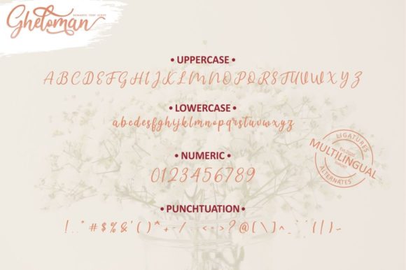 Gheloman Script Font PNG with transparent background - Preview 4