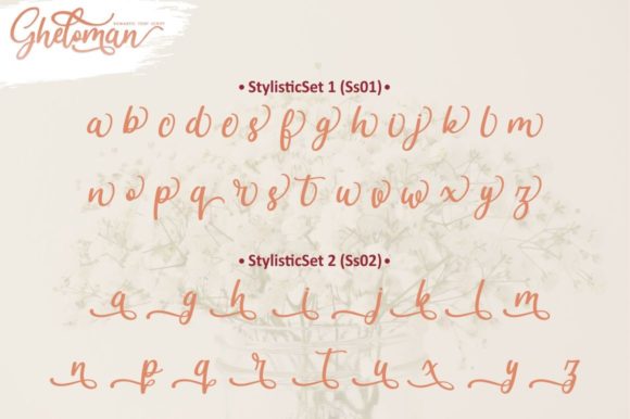 Gheloman Script Font PNG with transparent background - Preview 5