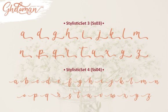 Gheloman Script Font PNG with transparent background - Preview 6
