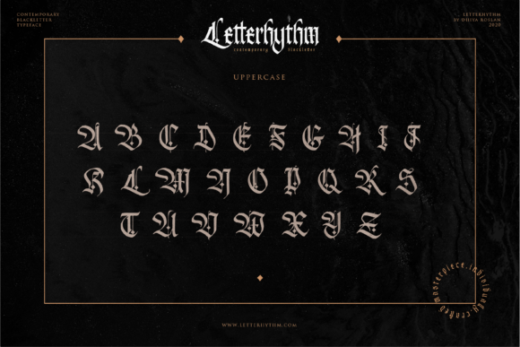 Letterhythm Font PNG with transparent background - Preview 1