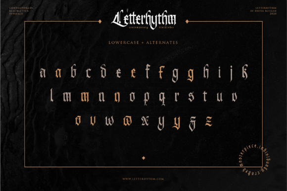 Letterhythm Font PNG with transparent background - Preview 2