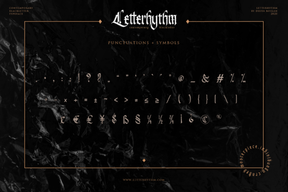 Letterhythm Font PNG with transparent background - Preview 3