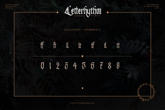 Letterhythm Font PNG with transparent background - Preview 4