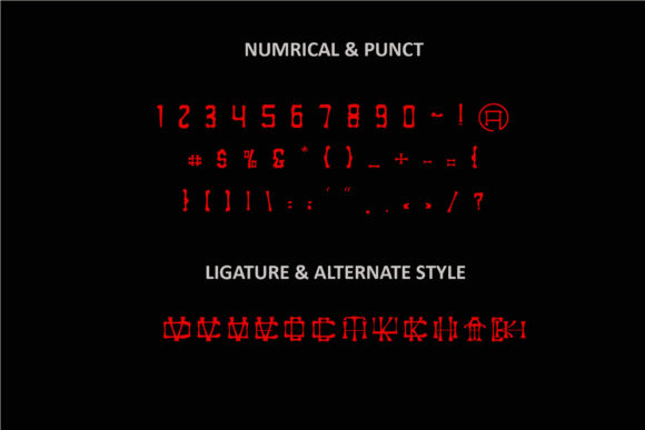 Monog Font PNG with transparent background - Preview 5