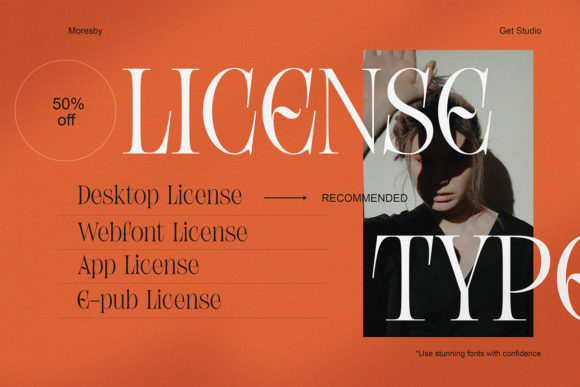 Moresby Font PNG with transparent background - Preview 1
