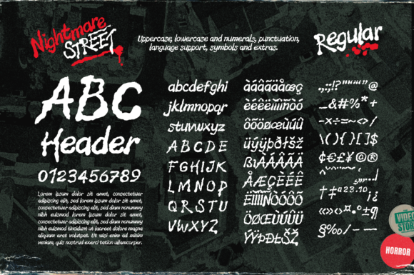 Nightmare Street Font PNG with transparent background - Preview 2