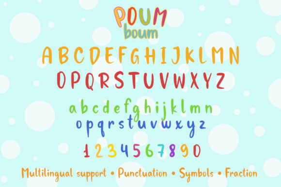 Poum Boum Font PNG with transparent background - Preview 6