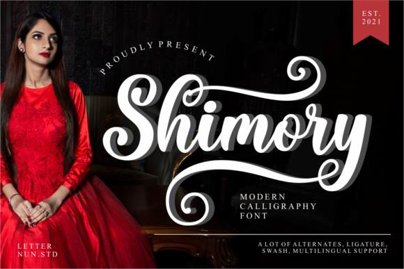 Shimory Font PNG with transparent background - Preview 1