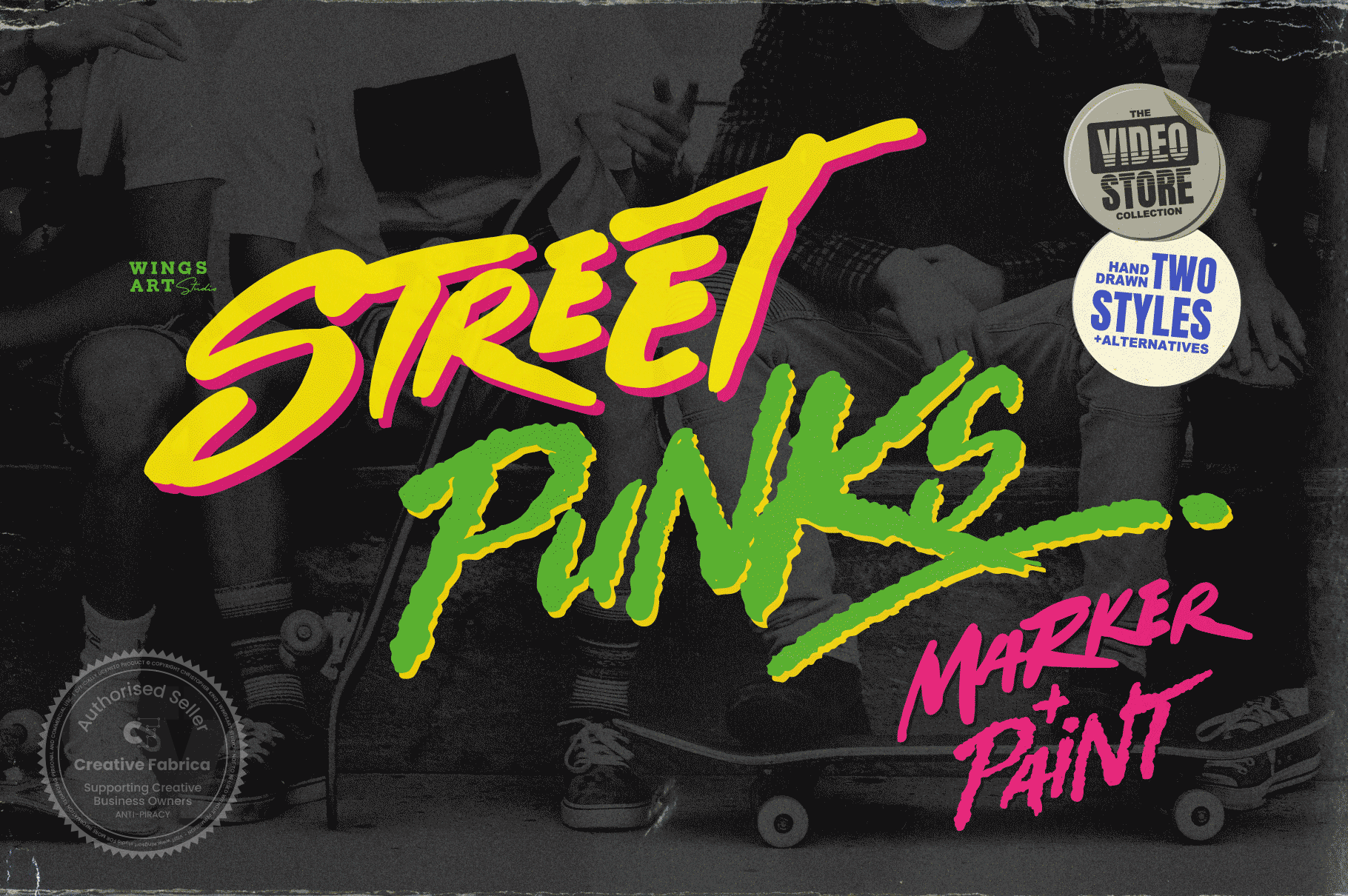 Street Punks preview, hand-drawn graffiti and skate style