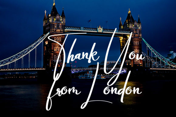 England Sunset Font PNG with transparent background - Preview 4