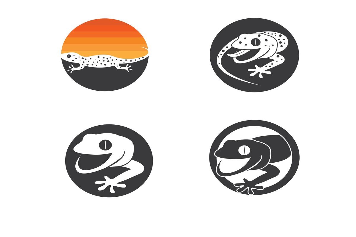 Gecko Logo Vector Icon Set Graphic by juliochaniago55 · Creative Fabrica