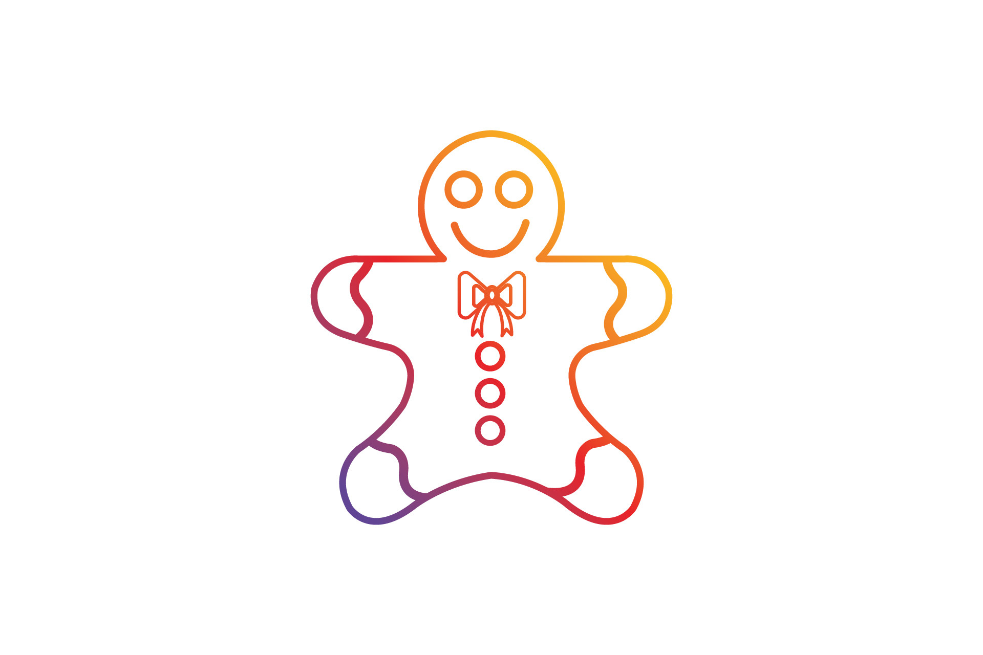 Gingerbread Christmas Gradient Icon Graphic by hafawwart09 · Creative ...