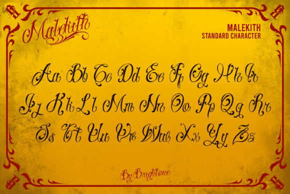 Malekith Font PNG with transparent background - Preview 5