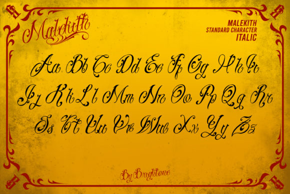 Malekith Font PNG with transparent background - Preview 6