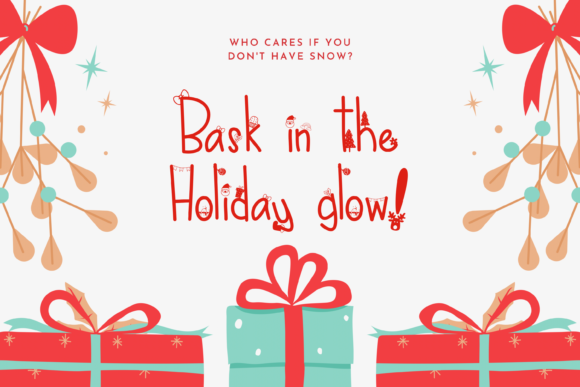Merry Gift Font PNG with transparent background - Preview 2