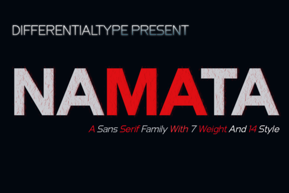 Namata Sans-Serif-Schriftarten Schriftart Von Differentialtype