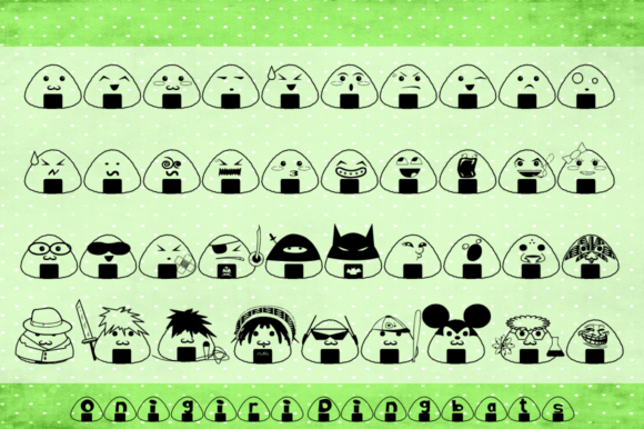 Onigiri Font PNG with transparent background - Preview 3
