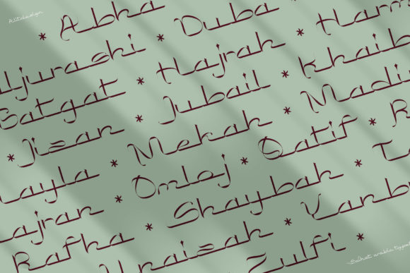 Saihat Font PNG with transparent background - Preview 1