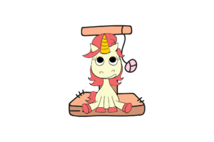 Unicorn pink playing svg