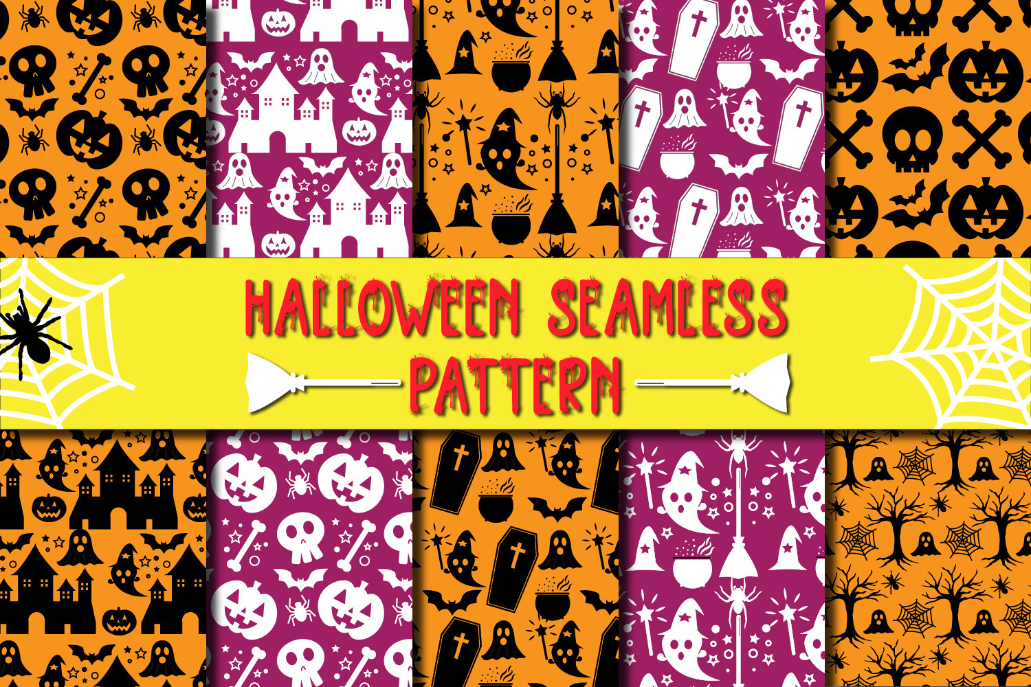 Halloween Seamless Pattern Graphic by Mahesa Design · Creative Fabrica