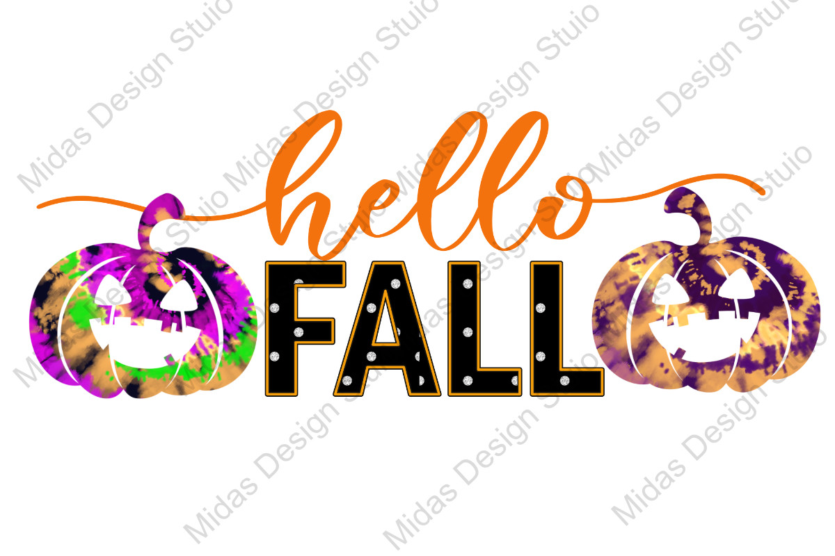 Hello Fall Sublimation Graphic by MidasStudio · Creative Fabrica