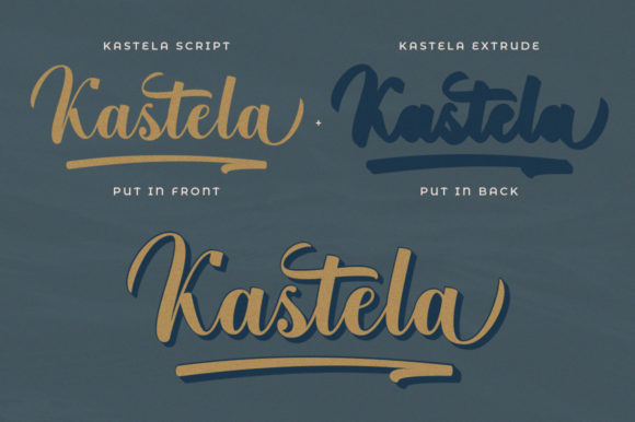Kastela Font PNG with transparent background - Preview 1