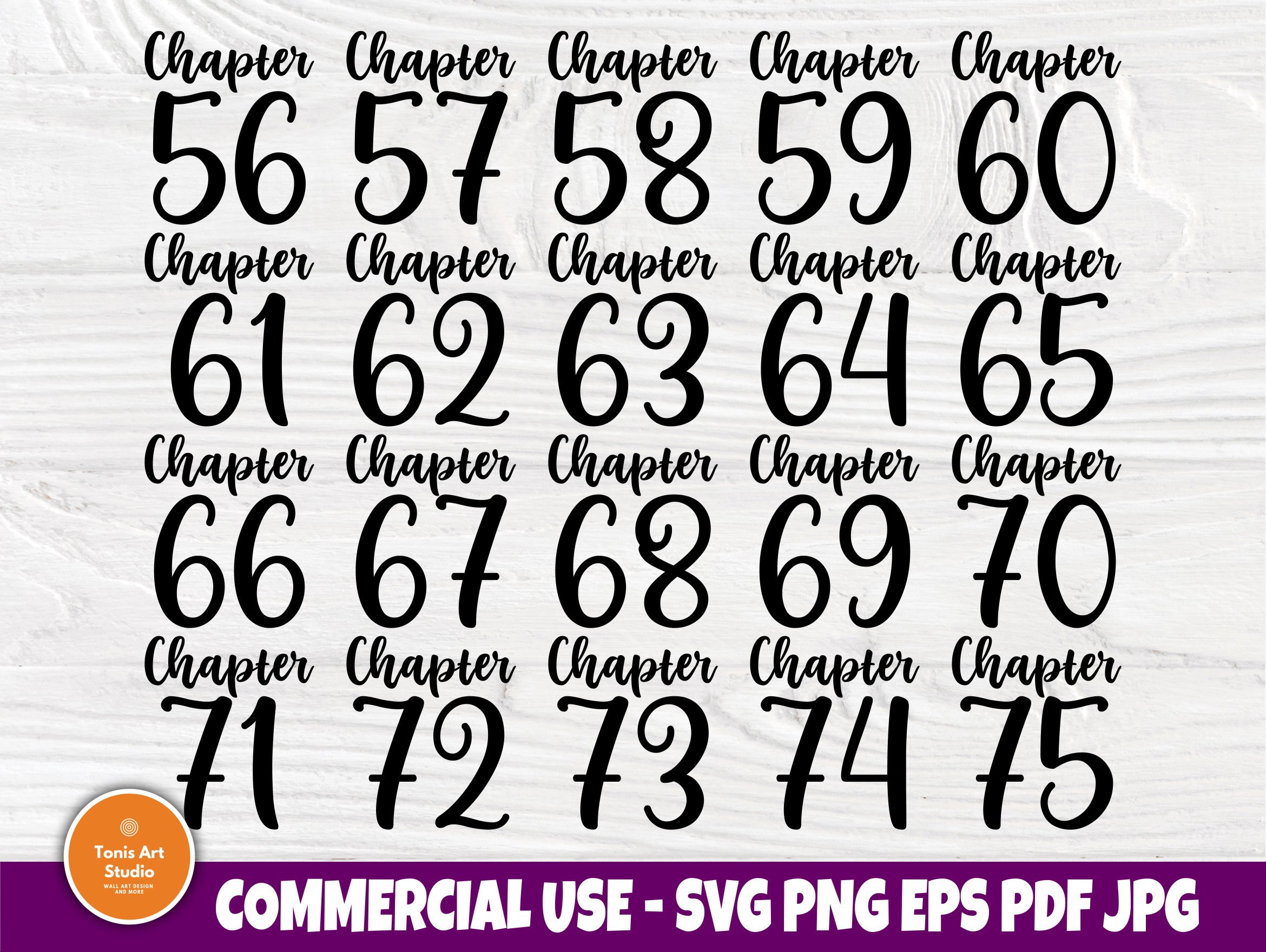 Chapter 56-75 Birthday SVG, 60th, 70th Graphic by TonisArtStudio ...