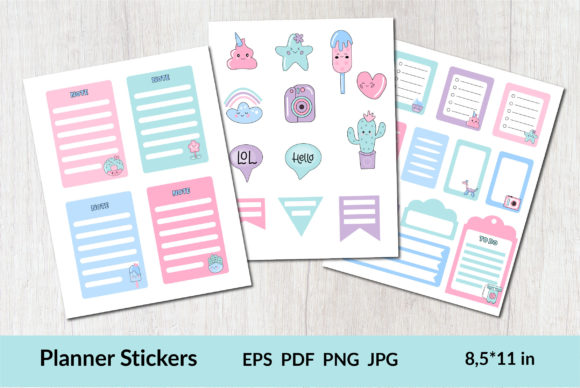 Kawaii Planner Stickers. Planner Sticker