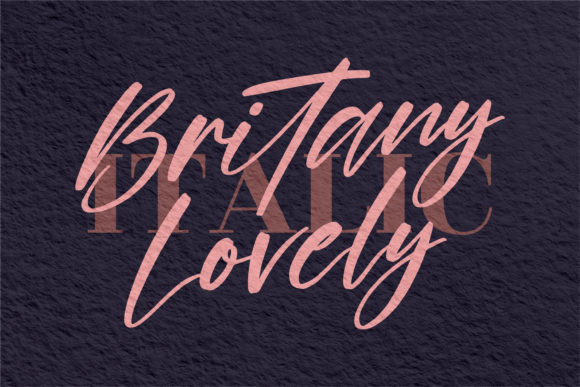 Britany Lovely Font - Preview 1