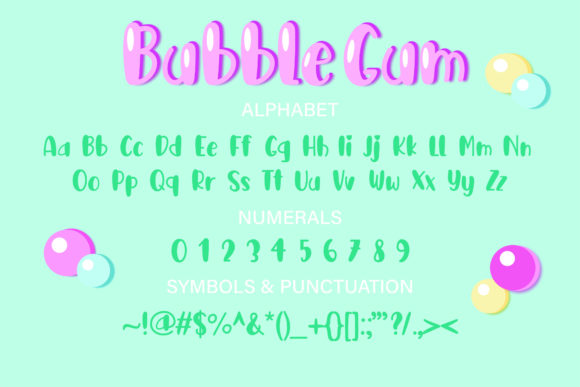 Bubble Gum Font - Preview 1