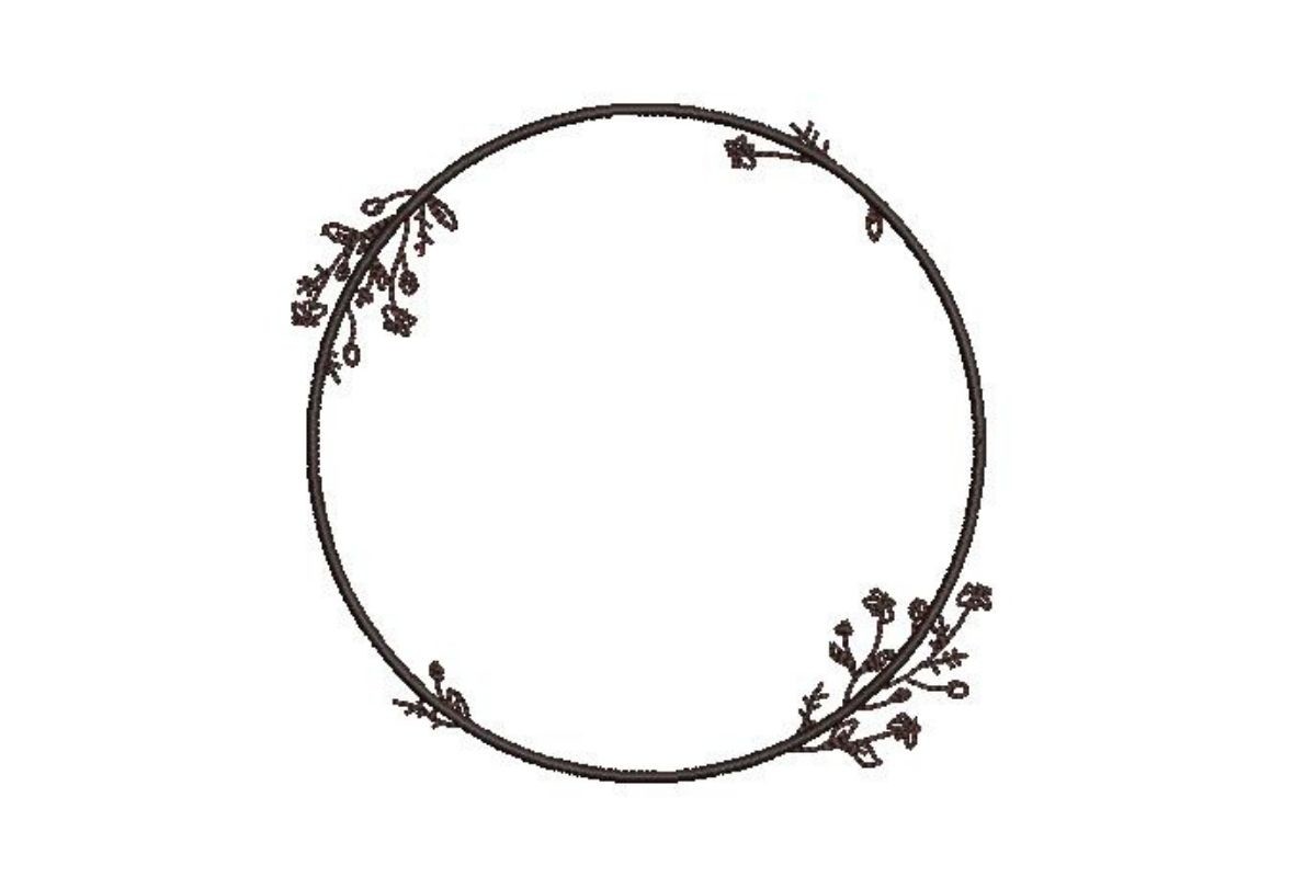 Dainty Round Floral Frame