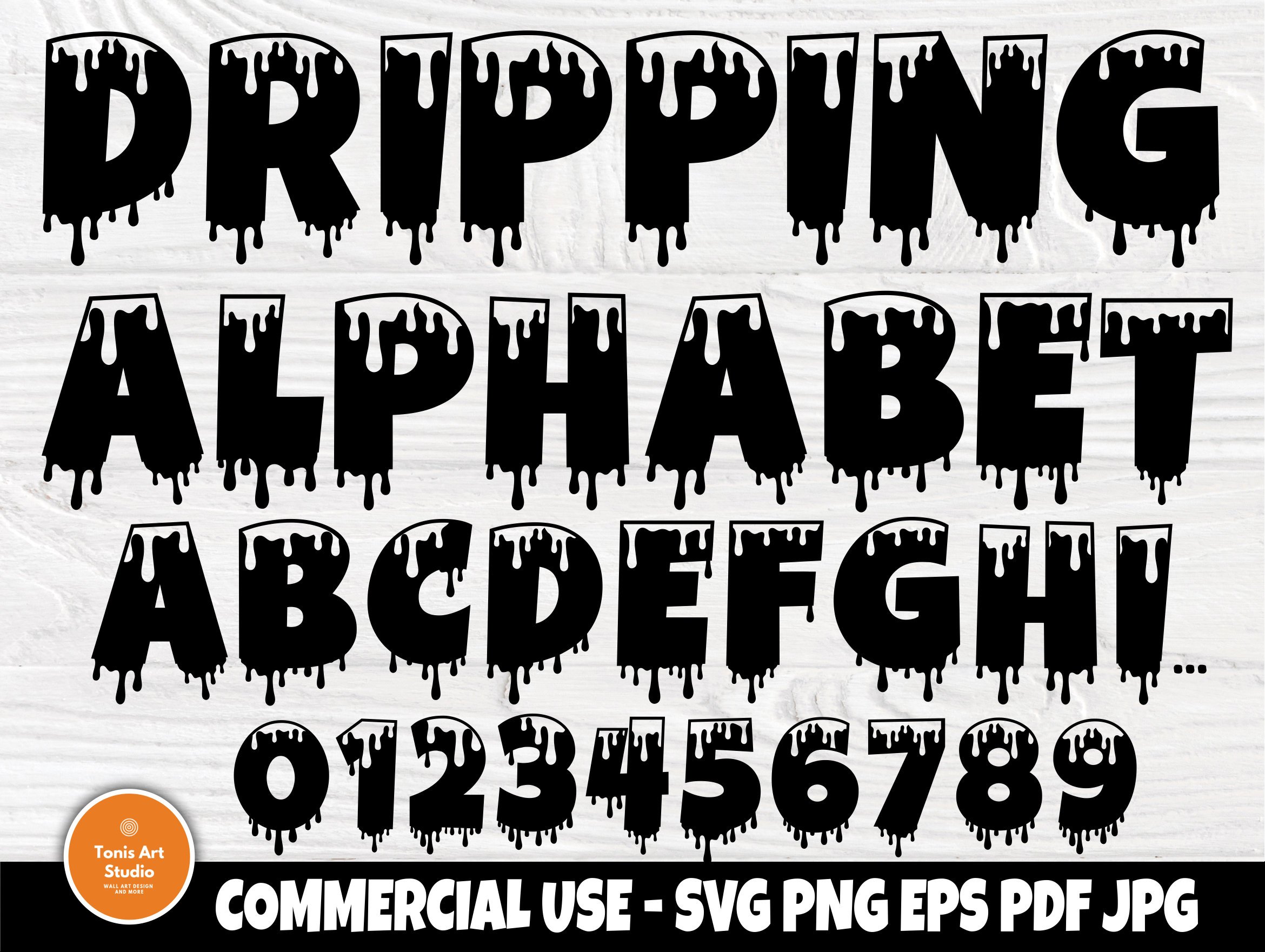 Dripping Font SVG, Dripping Alphabet Svg Graphic by TonisArtStudio ...
