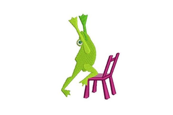 Frog Doing Chair Yoga