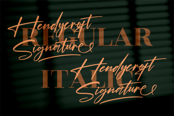 Hendycroft Signature Font PNG with transparent background - Preview 1