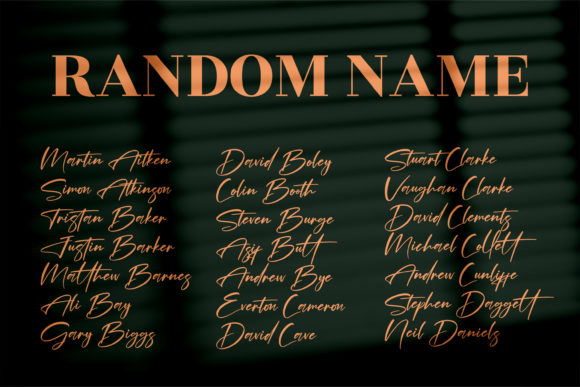 Hendycroft Signature Font PNG with transparent background - Preview 2