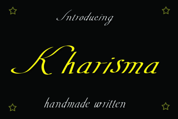 Kharisma Skript-Schriftarten Schriftart Von AA studio