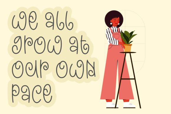 Mom's Plant Font PNG with transparent background - Preview 4