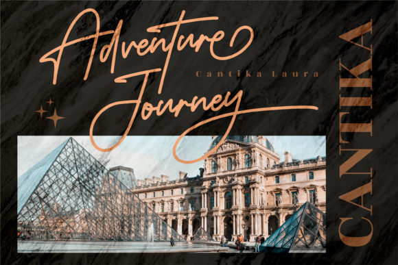 Monoline Signature Font PNG with transparent background - Preview 2
