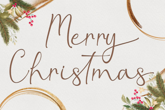 Christmas Leaf Font - Preview 4