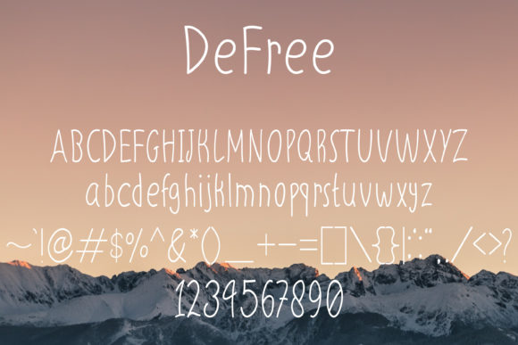 DeFree Font - Preview 4